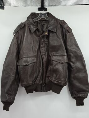 Schott Vintage Leather jacket Leather Men's Bomber Jacket Size 52